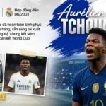 Hình ảnh tiền vệ Aurélien Tchouaméni chính thức trở lại đội hình tuyển Pháp trong trận bán kết World Cup 2026 gặp Tây Ban Nha.