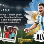 Julian Alvarez ăn mừng siêu phẩm giúp Argentina đánh bại Thụy Sĩ 3-1 tại tứ kết World Cup 2026 - Theo dõi tin tức trên Thapcamtv.